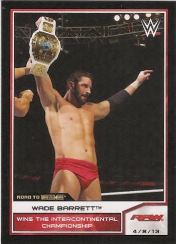 Wade Barrett #1 Wrestling Cards 2014 Topps WWE Road to Wrestlemania