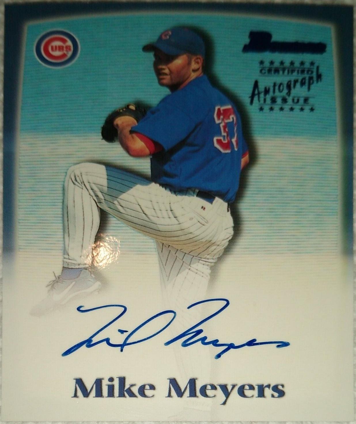 Mike Meyers #MM Baseball Cards 2000 Bowman Certified Autograph