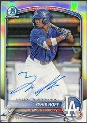 Zyhir Hope [Refractor] #CPA-ZH Baseball Cards 2025 Bowman Chrome Prospect Autograph Prices