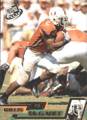 Willis McGahee #G18 2003 Press Pass Football