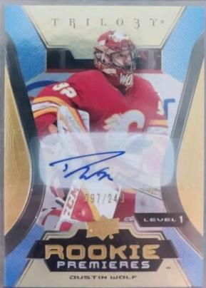 Dustin Wolf [Gold Autograph] #137 Prices | 2023 Upper Deck Trilogy
