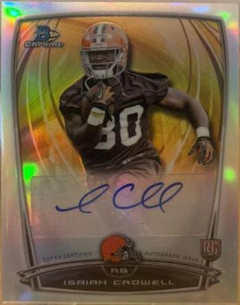 Isaiah Crowell #IC 2014 Bowman Chrome Rookie Refractor Autographs Football