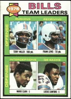 Bills Team Leaders / Checklist Terry Miller / Frank Lewis / Mario Clark / Lucius Sanford