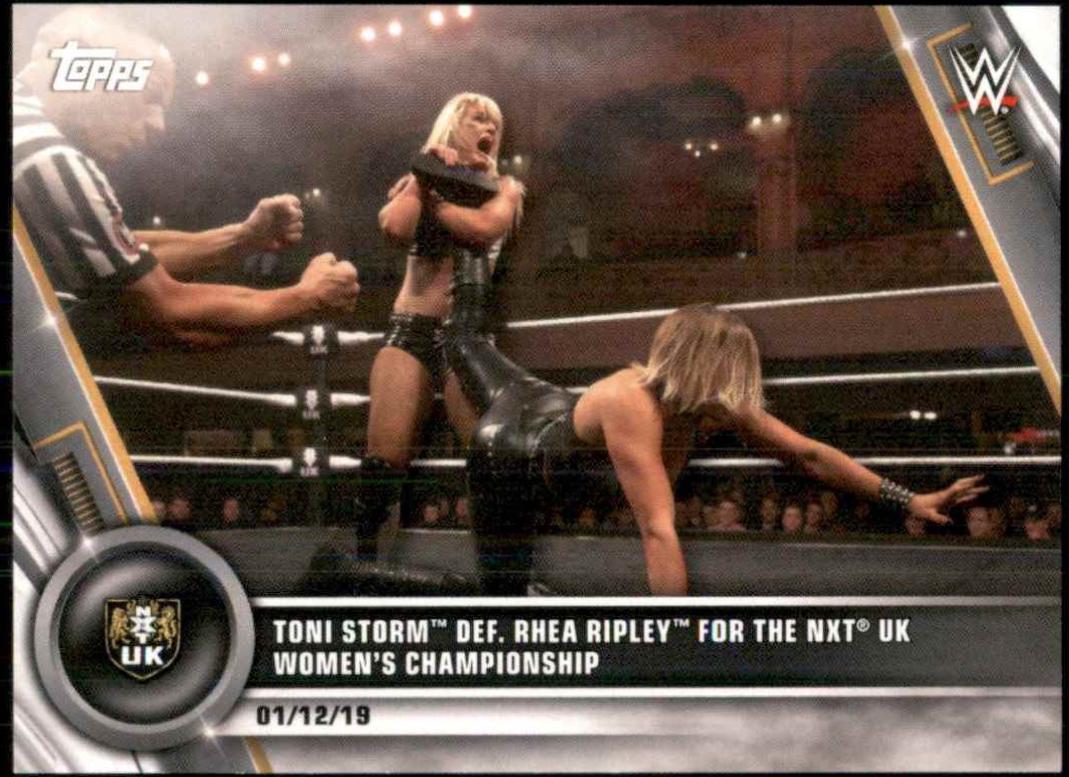 Toni Storm def. Rhea Ripley for the NXT UK Women's Championship #2 Wrestling Cards 2020 Topps WWE Women's Division
