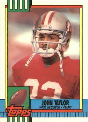 John Taylor #10 Football Cards 1990 Topps Tiffany