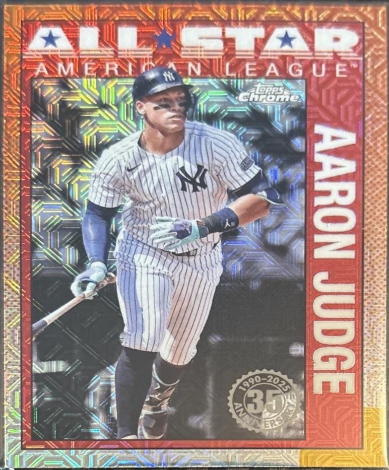 2025 Topps 1990 Chrome All-Star Aaron Judge [Mojo] #90ASC-12 card