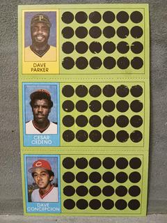 Dave Parker, Cesar Cedeno, Dave Concepcion #59, 77, 95