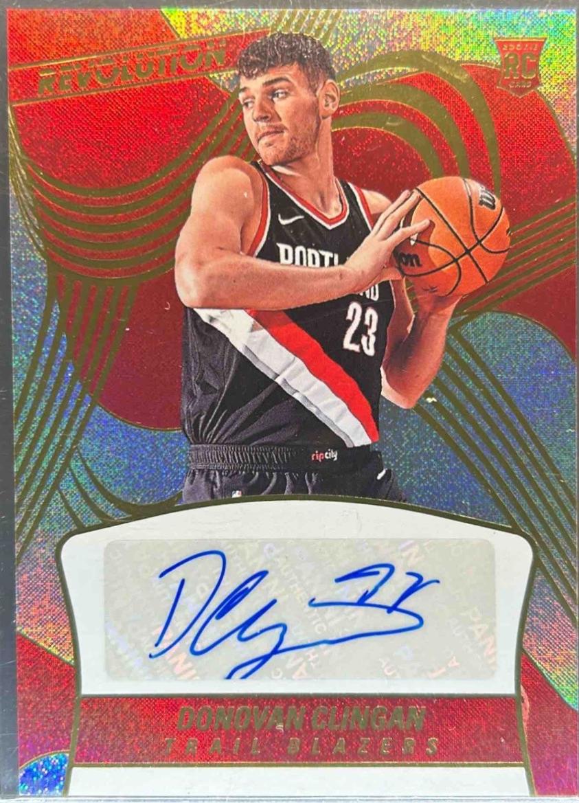 Donovan Clingan #23 2024 Panini Revolution Rookie Autograph Basketball