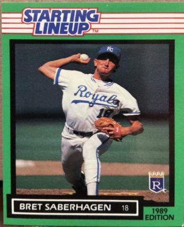 Bret Saberhagen Baseball Cards 1989 Kenner Starting Lineup