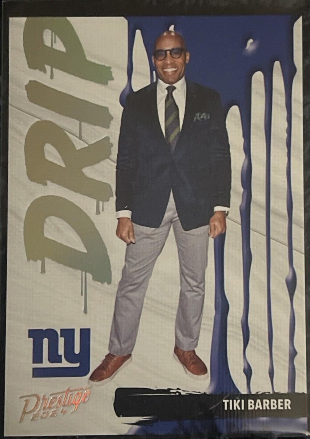 Tiki Barber #D-TBR Football Cards 2024 Panini Prestige NFL Drip