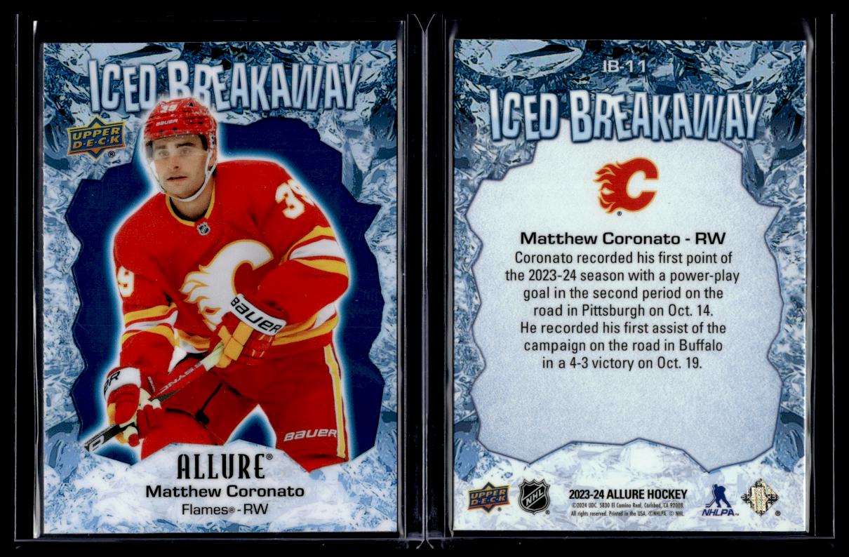 Matthew Coronato #IB-11 Hockey Cards 2023 Upper Deck Allure Iced Breakaway