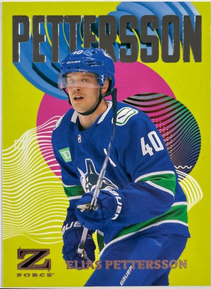 Elias Pettersson #22 2023 Skybox Metal Universe Z Force Hockey