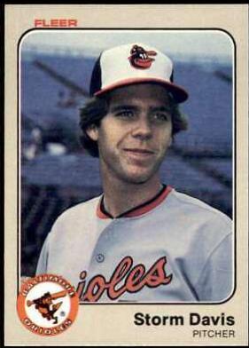 Storm Davis #56 Baseball Cards 1983 Fleer