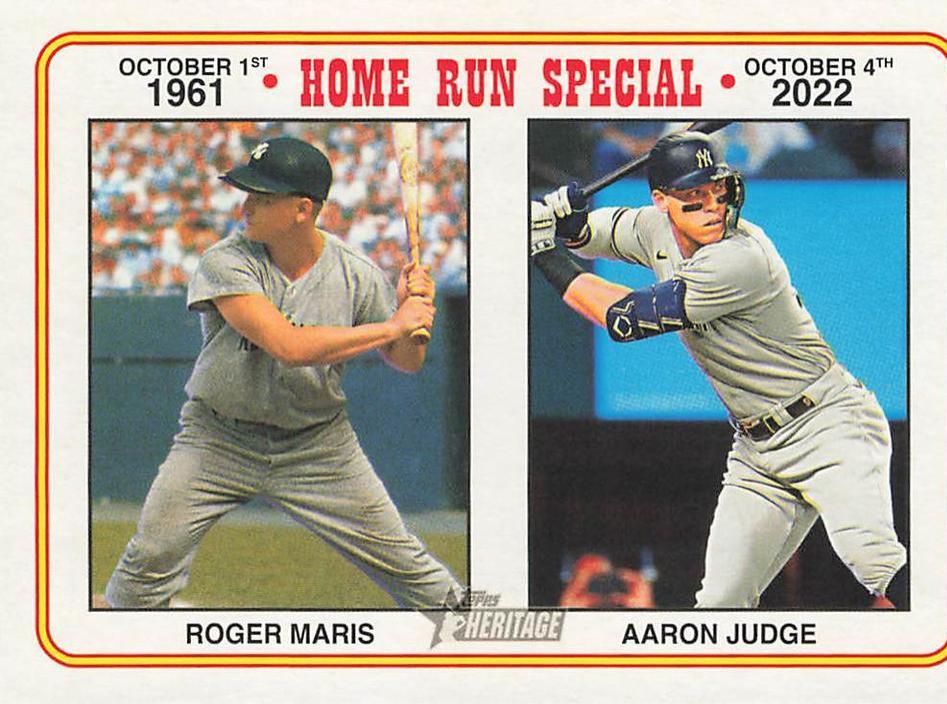 2023 Topps Heritage Aaron Judge, Roger Maris #100 card