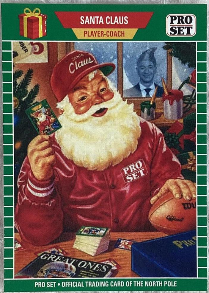 Santa Claus & Jeff Bezos Hockey Cards 2021 Leaf Pro Set