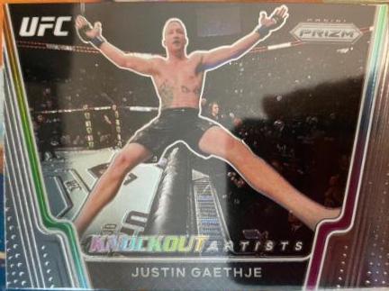 Justin Gaethje #19 Ufc Cards 2021 Panini Prizm UFC Knockout Artists