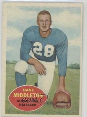 Dave Middleton #43 Football Cards 1960 Topps