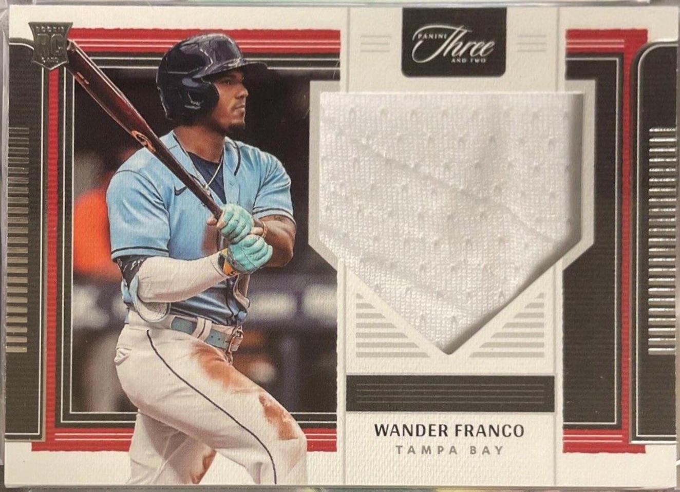 Wander Franco #RJ-WF Baseball Cards 2022 Panini Three and Two Rookie Jerseys
