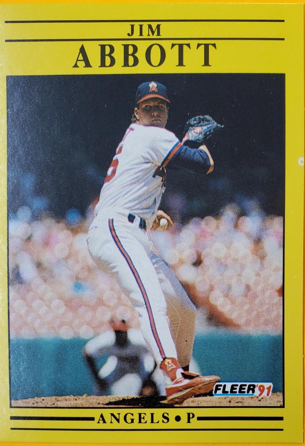 Jim Abbott #305 Baseball Cards 1991 Fleer