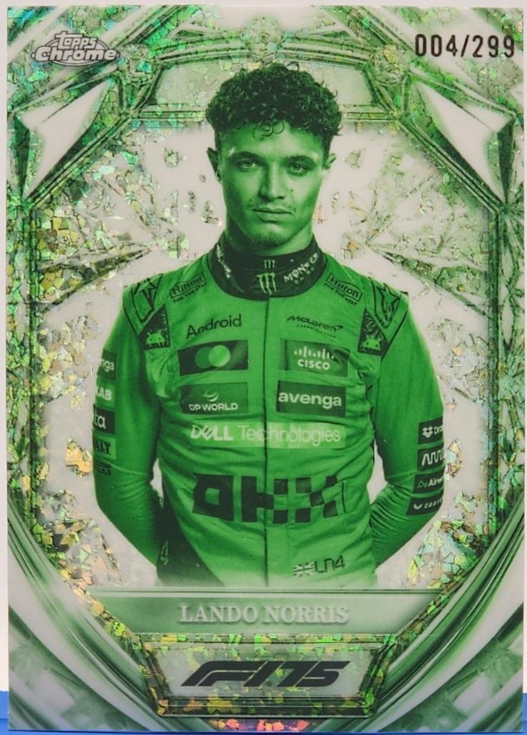 Lando Norris [Green Mini-Diamond Refractor] #D75-5