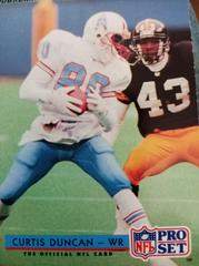 Curtis Duncan #183 Football Cards 1992 Pro Set Prices