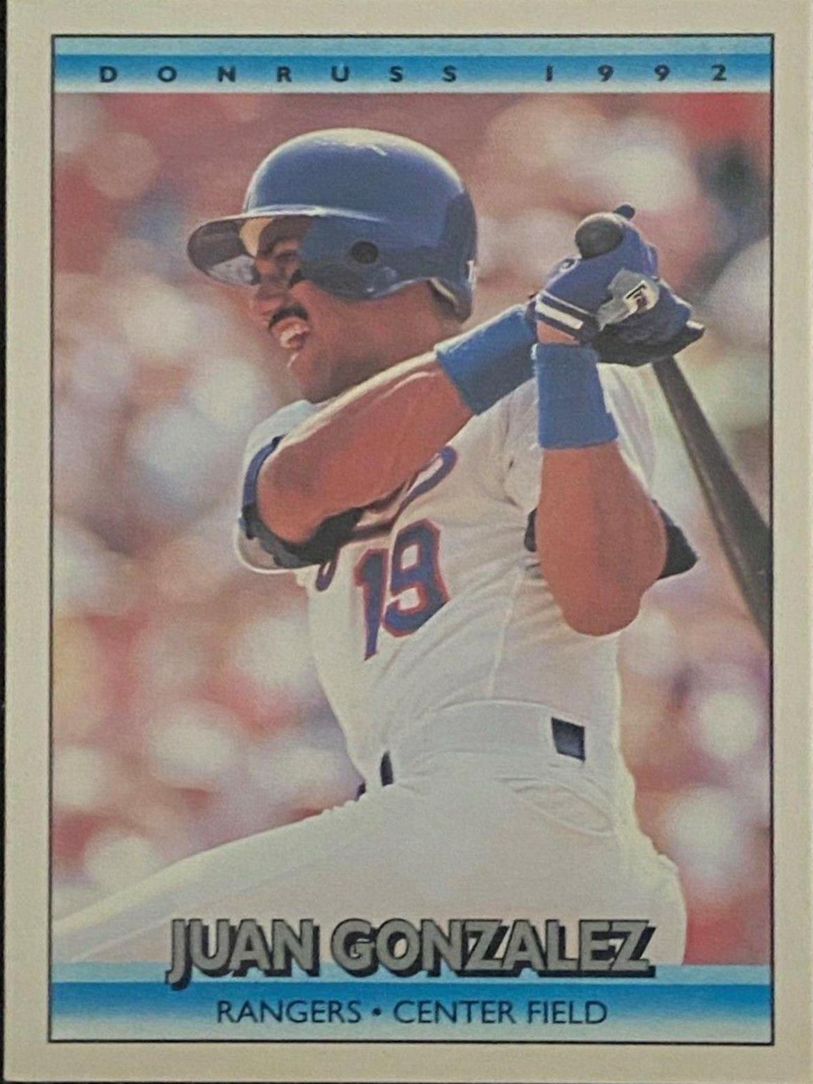 Juan Gonzalez #393 Baseball Cards 1992 Donruss
