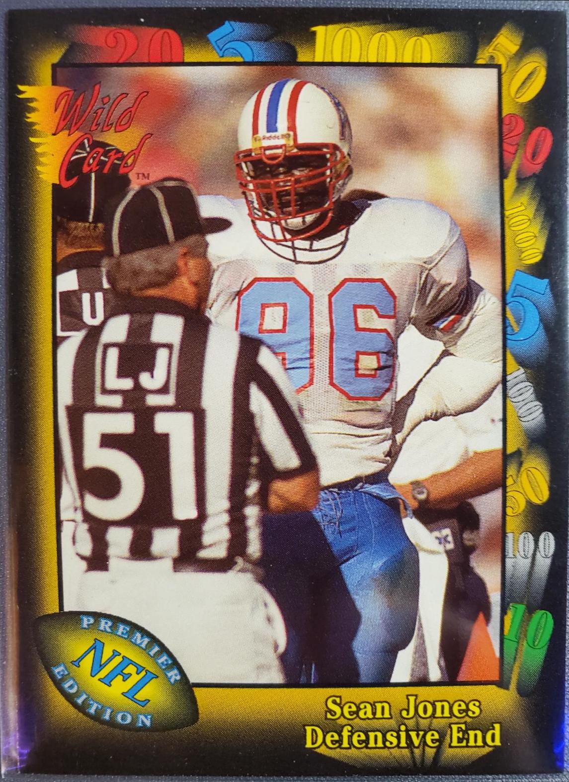 Sean Jones #2 Football Cards 1991 Wild Card