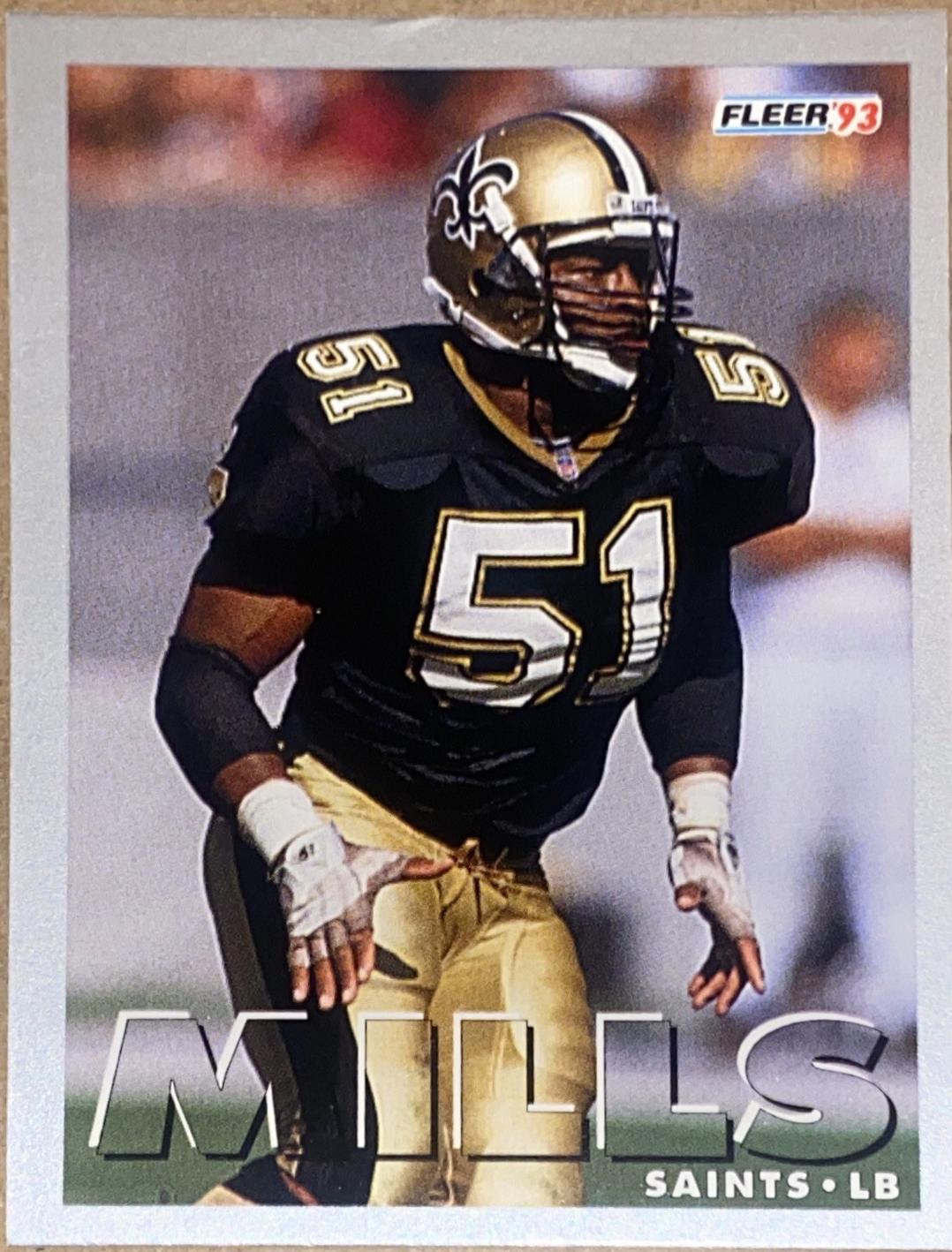 Sam Mills #20 1993 Fleer Shell Fact Football