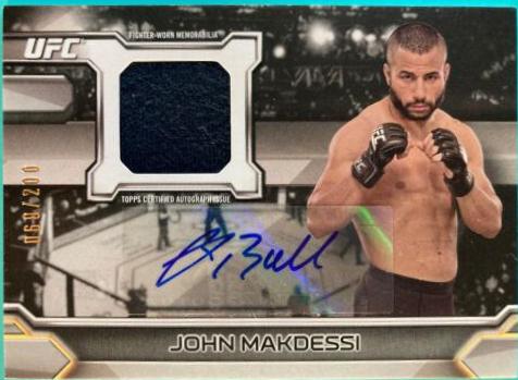 John Makdessi #KA-JM Ufc Cards 2016 Topps UFC Knockout Autographs