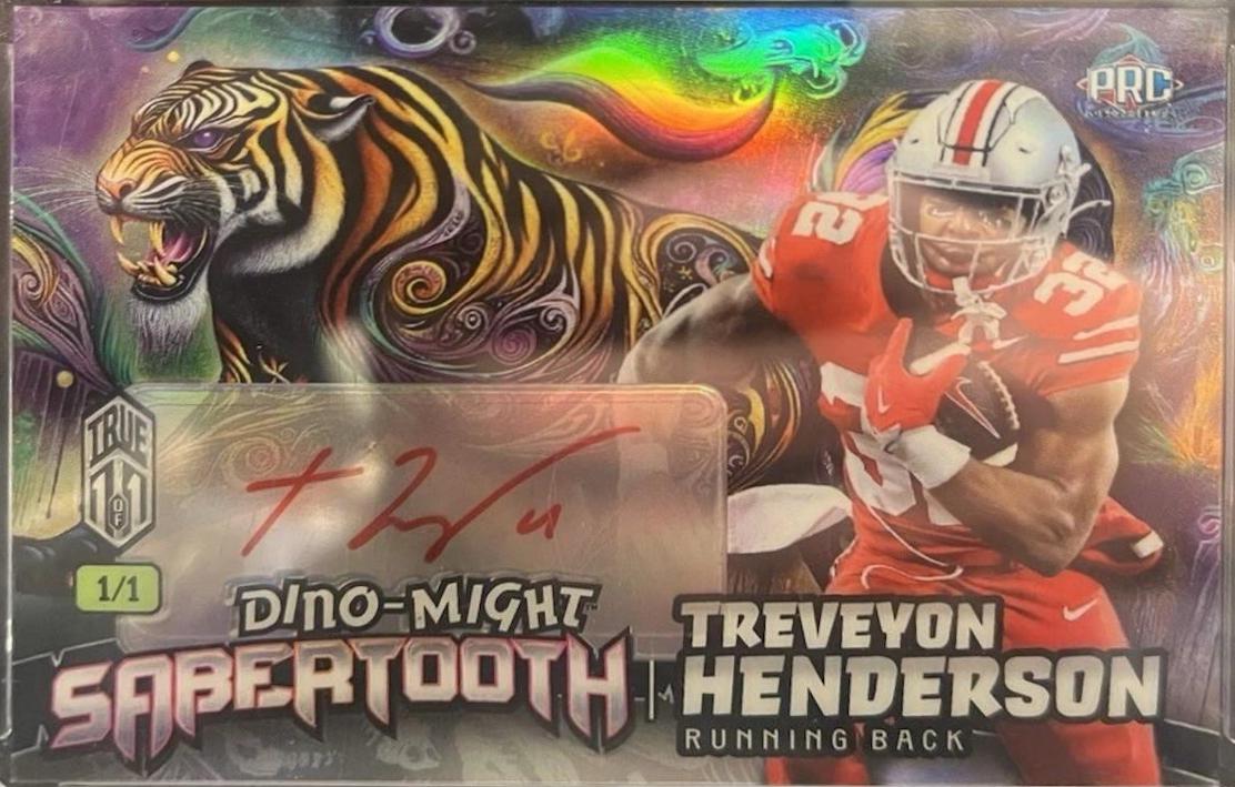 Treveyon Henderson #PHST-THA 2024 Wild Card Alumination Dino Might Pre Historic Football