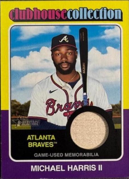 Michael Harris II #CCR-MH Baseball Cards 2024 Topps Heritage Clubhouse Collection Relic