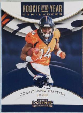 Courtland Sutton Football Cards 2018 Panini Contenders Rookie of the Year