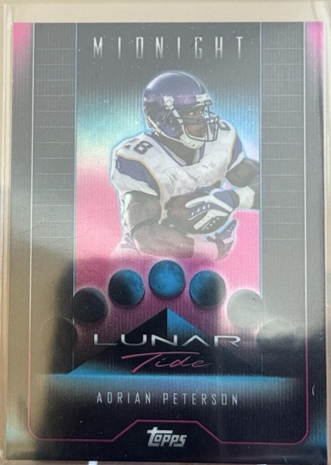 Adrian Peterson #LT-13 Football Cards 2024 Topps Midnight Lunar Tide