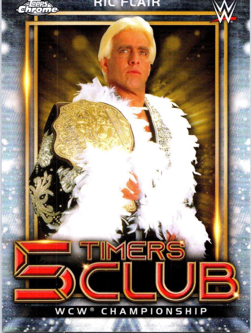Ric Flair #5T-12 Wrestling Cards 2021 Topps Chrome WWE 5 Timers Club