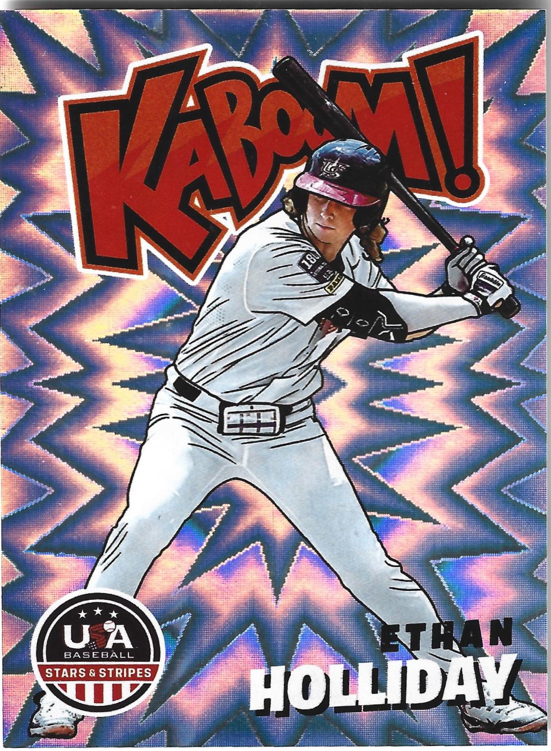 Ethan Holliday #1 Baseball Cards 2025 Panini Stars and Stripes Kaboom