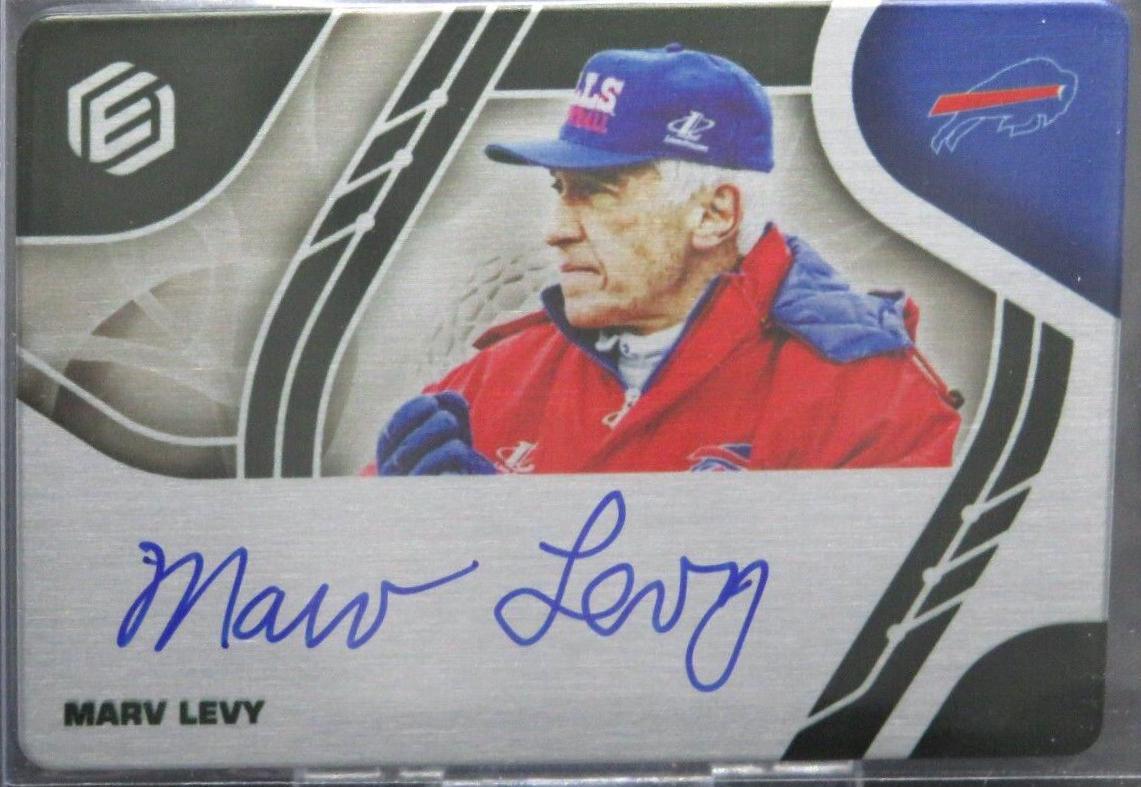 Marv Levy #SS-MLE 2021 Panini Elements Football Steel Signatures