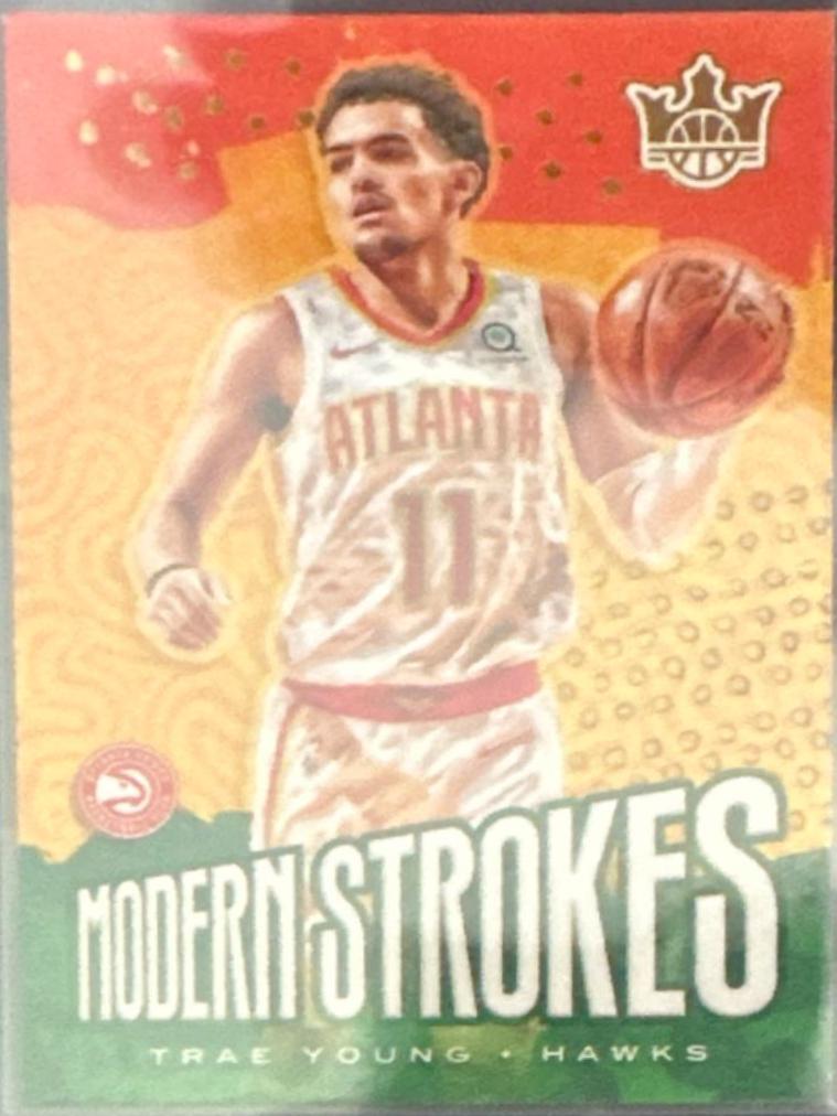 Trae Young #10 Basketball Cards 2019 Panini Court Kings Modern Strokes
