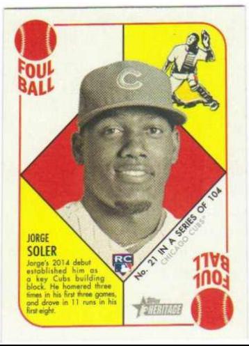 Jorge Soler #21 Baseball Cards 2015 Topps Heritage '51 Collection