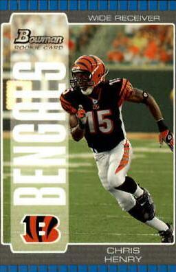 Chris Henry #166 Football Cards 2005 Bowman