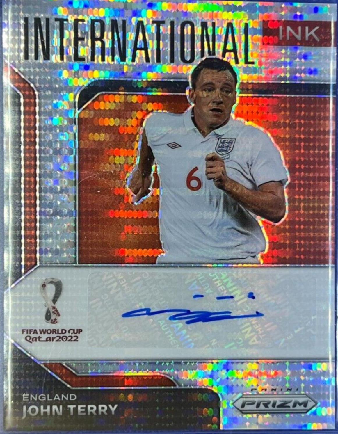 John Terry Soccer Cards 2022 Panini Prizm World Cup International Ink Autograph