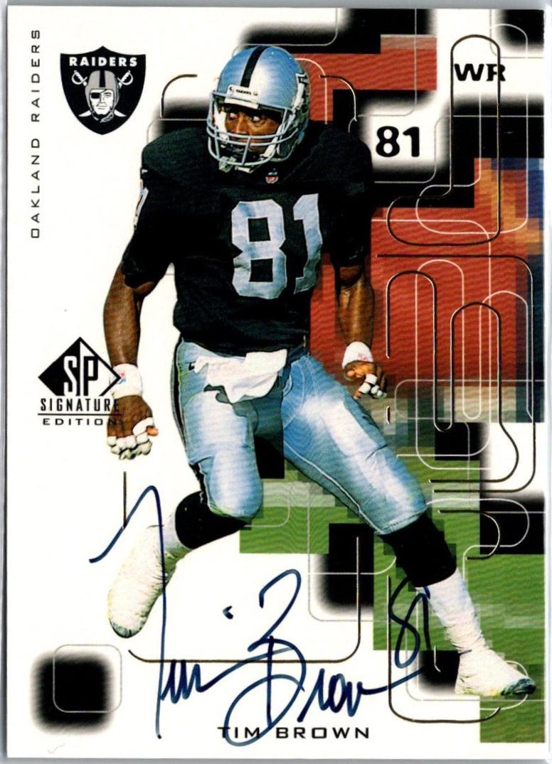 Tim Brown #TB 1999 Sp Signature Football