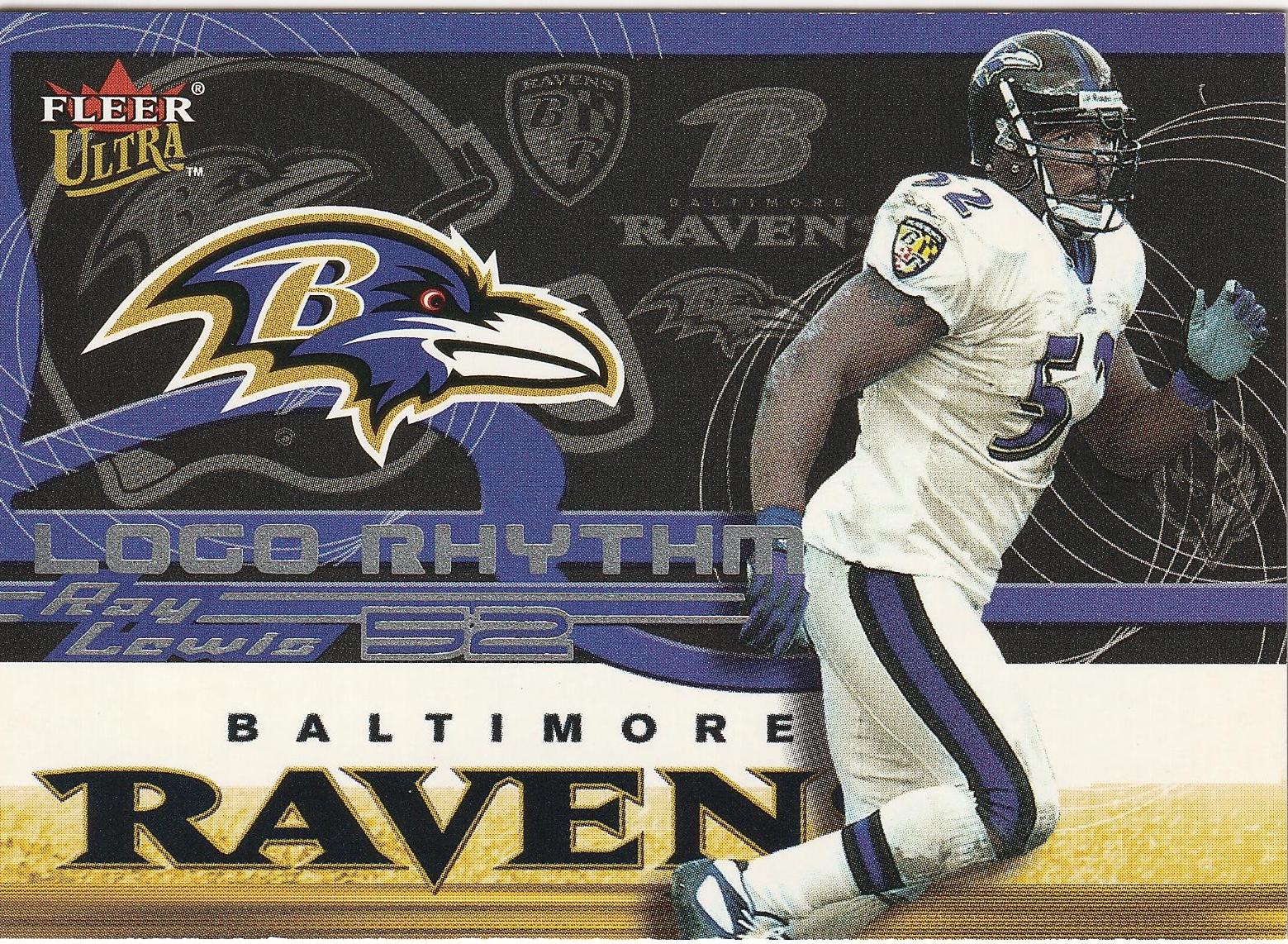 Ray Lewis #17 Football Cards 2002 Ultra Logo Rhythm