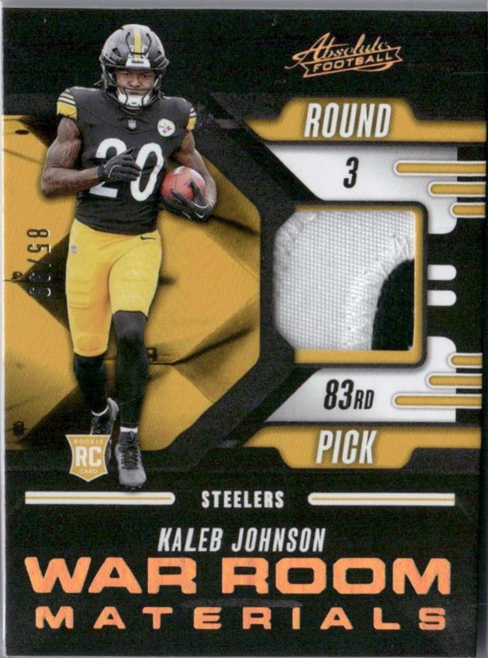 Kaleb Johnson #WRM-KJN 2025 Panini Absolute Football War Room Materials
