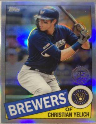 Christian Yelich #85TC-15 Baseball Cards 2020 Topps Chrome 1985