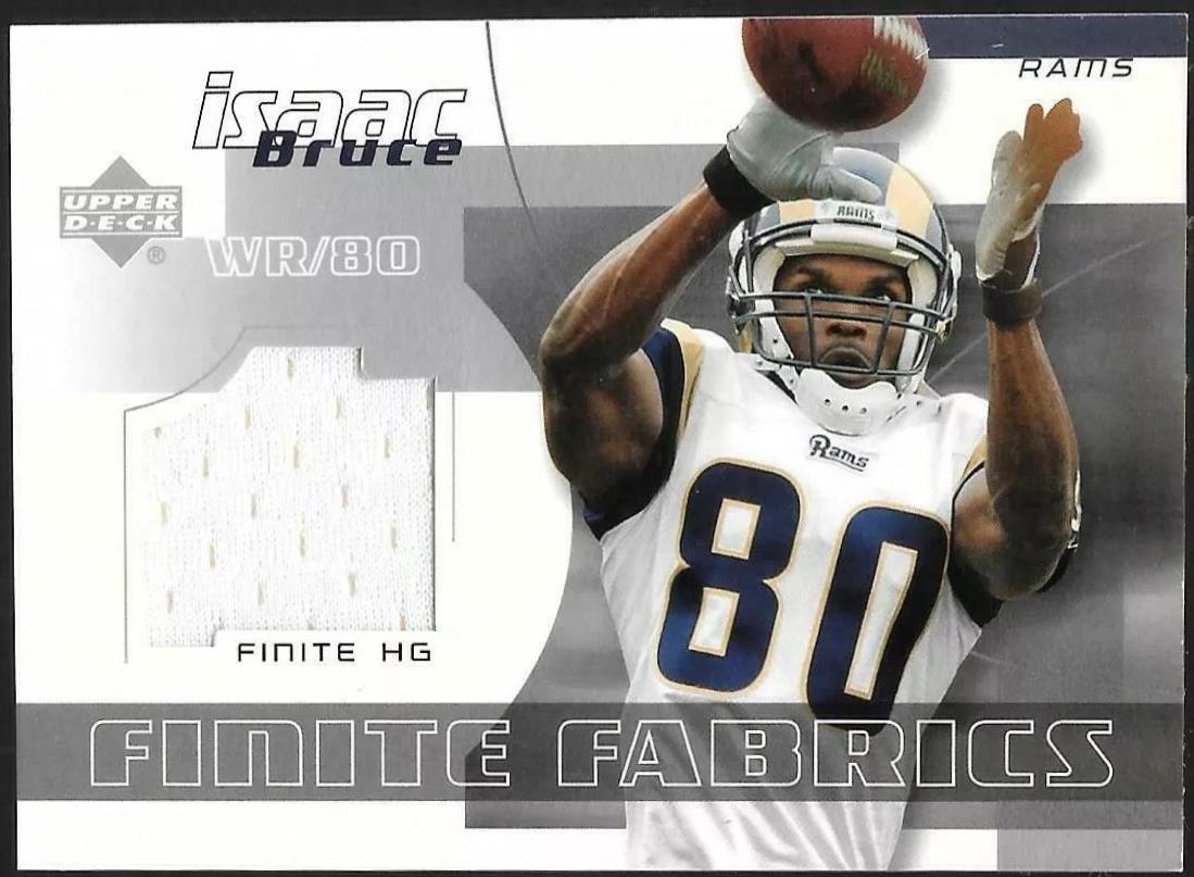Isaac Bruce #FF-IB Football Cards 2004 Upper Deck Finite Fabrics