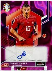 Granit Xhaka [Fuchsia Lava Refractor] #BCA-GX Soccer Cards 2023 Topps Finest Road to UEFA EURO Autograph Prices