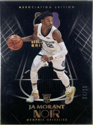 JA Morant #158 Basketball Cards 2019 Panini Noir