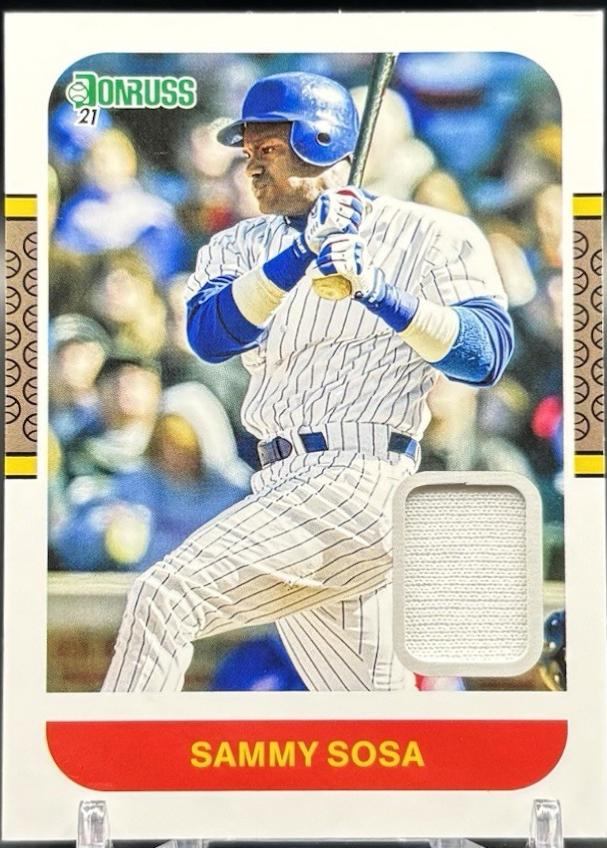 Sammy Sosa #87M-SS 2021 Panini Donruss Retro 1987 Materials Baseball