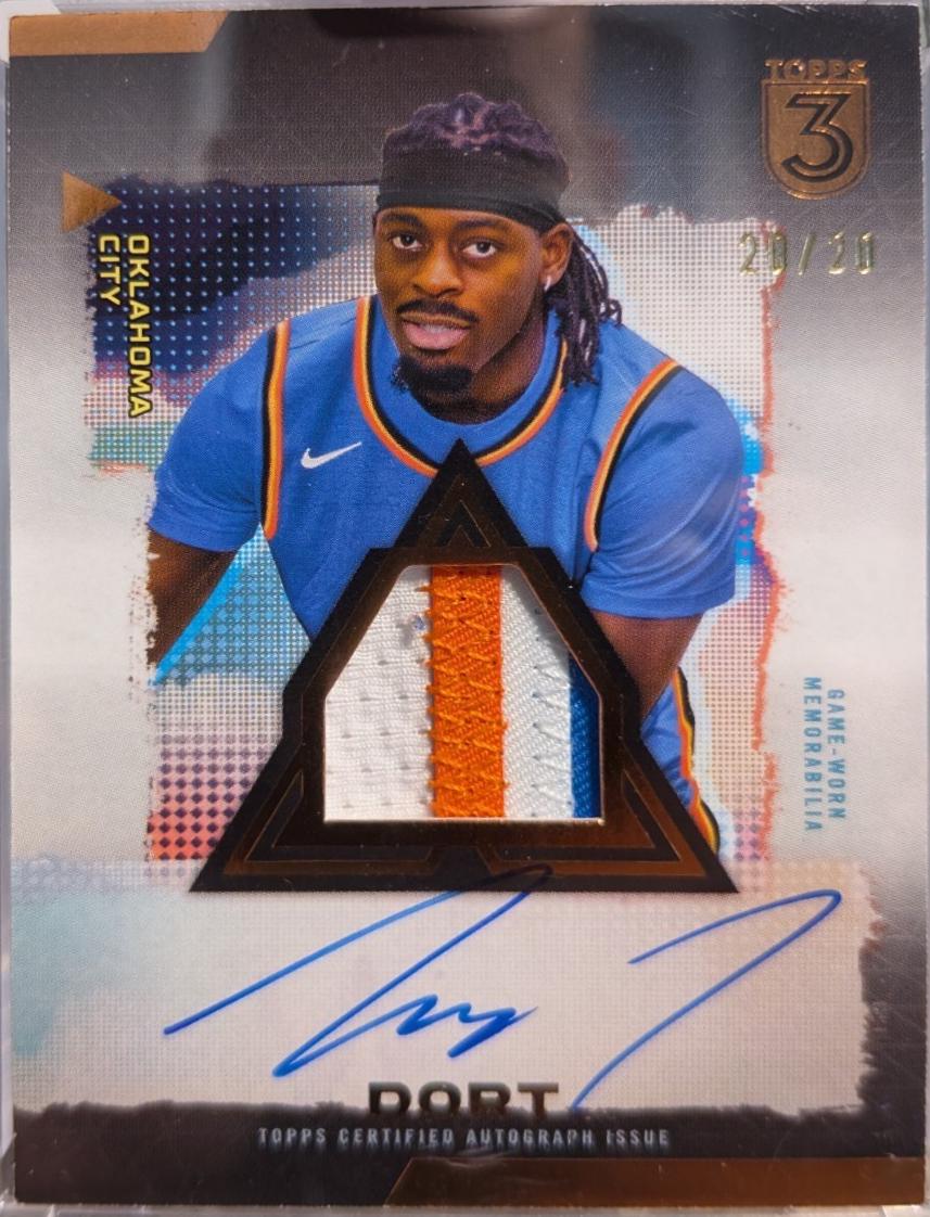Luguentz Dort #RP-LD Basketball Cards 2023 Topps Three Relics Autograph Prime