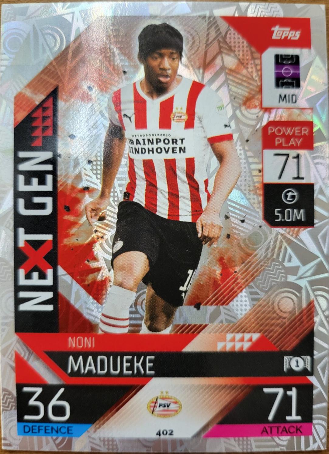 Noni Madueke #402 2022 Topps Match Attax UEFA Champions League